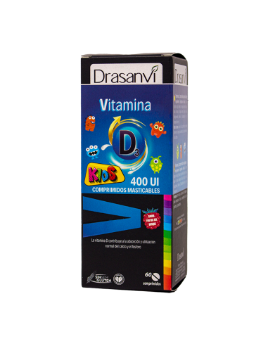 Vitamina D3 Kids 400 Ui 60 Comp Masticables de Dra