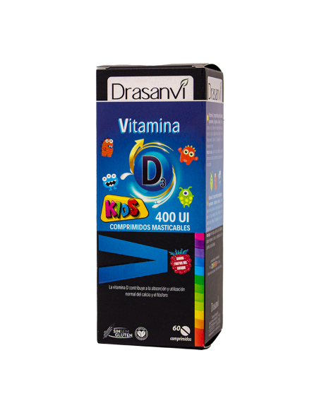 Vitamina D3 Kids 400 Ui 60 Comp Masticables de Dra