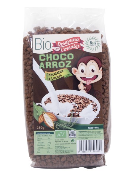 Choco Arroz Bio 250 Gramos  Sol Natural