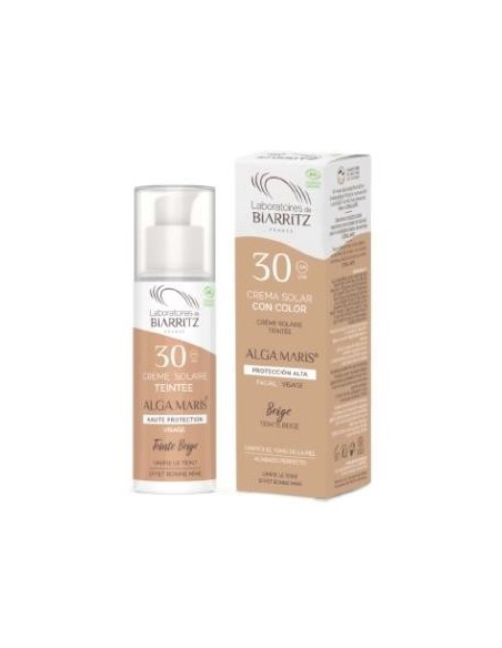 Crema Facial Color Beige Spf30 50 Mililitros Alga Maris - Lab. Biarritz