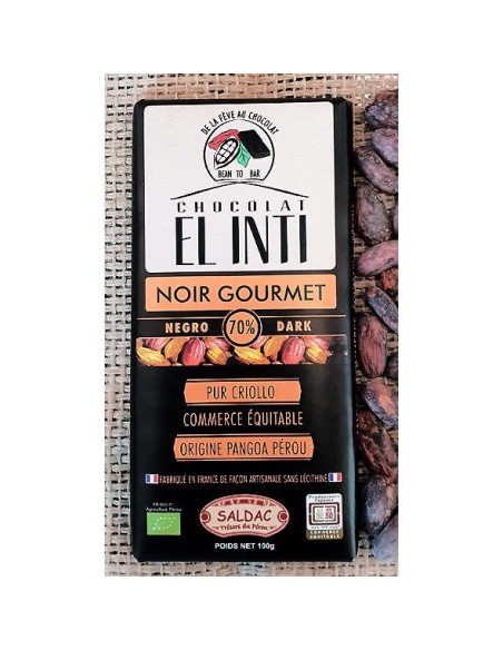 Chocolate 70% 100 Gr de Oro De Los Andes