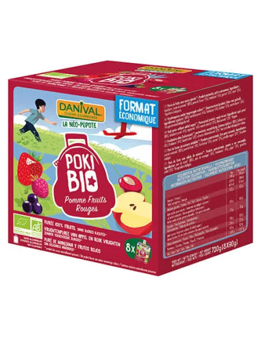 Pack 8 Smoothies Frutos Rojos Danival 720 g - Natural y Saludable