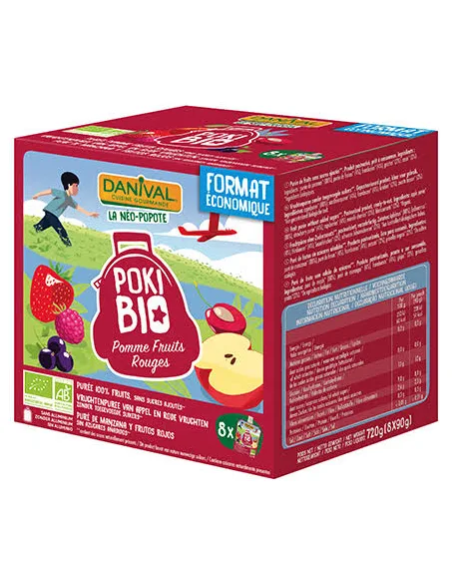 Pack 8 Smoothies Frutos Rojos Danival 720 g - Natural y Saludable