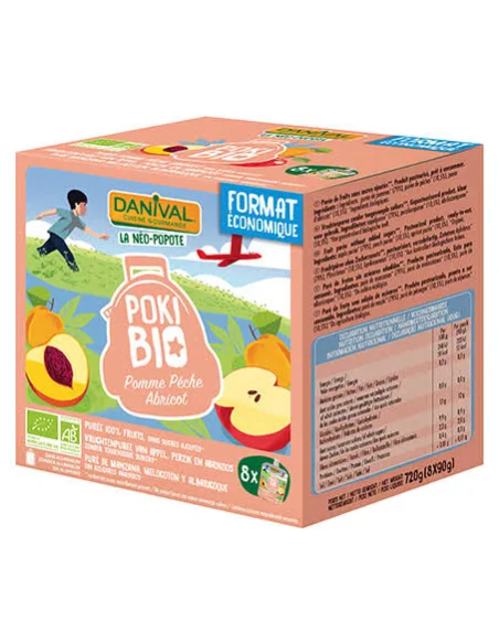 Pack 8 Smoothies Manzana y Melocotón Danival 720g Natural