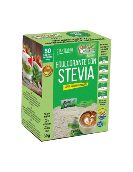 Edulcorante Stevia Zero 50 Sbrs Dulcilight, Dulzura Natural