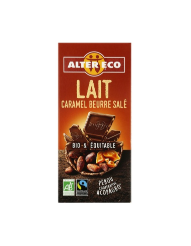 Chocolate con Leche y Caramelo Salado Bio 100g - Altereco