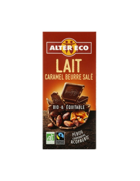 Chocolate con Leche y Caramelo Salado Bio 100g - Altereco