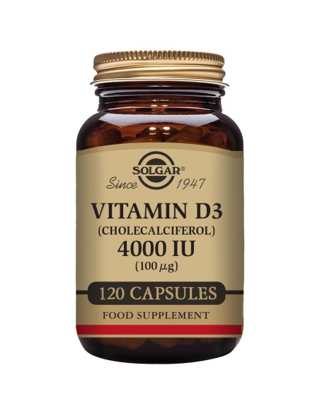 Vitamina D3 4000Ui Solgar 120 cápsulas vegetales naturales