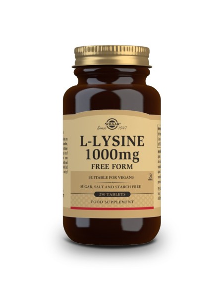 L-lisina 1000 mg  250 comprimidos Solgar