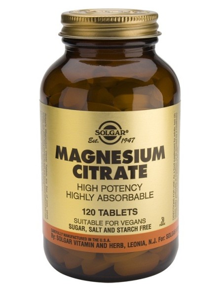 Citrato de Magnesio Solgar 60 Comp. | Salud y Bienestar Natural