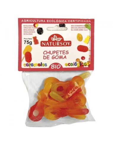 Chupetes de goma Natursoy 75 g – Suavidad y calidad natural