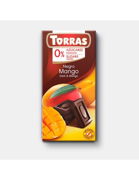 Chocolate Negro Con Mango 75 Gr de Torras