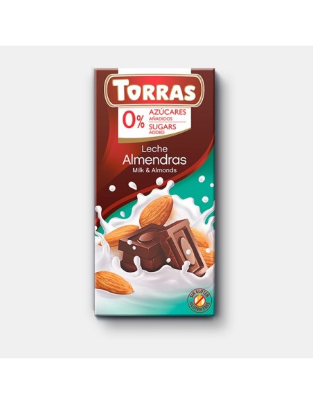 Chocolate Con Leche Y Almendras 75 Gr de Torras