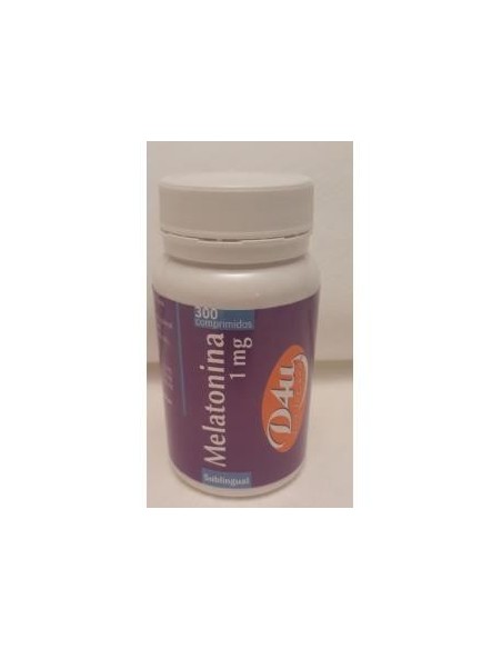 Melatonina 1Miligramos 300 Comprimidos Sublingual D4U (Diet For You)