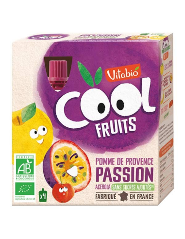 Vitabio Cool Fruits Maçã e Maracujá 4x90g
