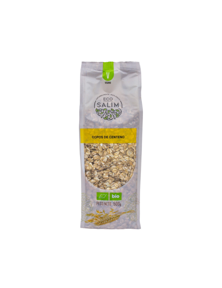 Copos de Centeno Bio Vegan 500g | Eco Salim Natural y Saludable