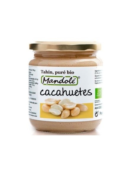 Pure De Cacahuete Tostado 375 Gramos Bio Mandole