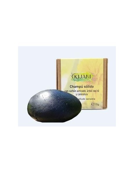 Champu Solido Cabello Sensible Carbon Activado 70G Kijani