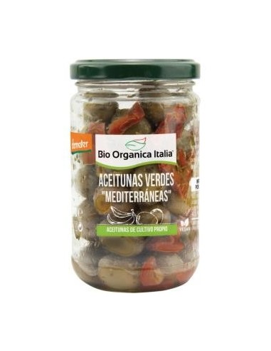 Aceitunas Verdes Mediterraneas 180Gr. Demeter de Bio Organica Italia