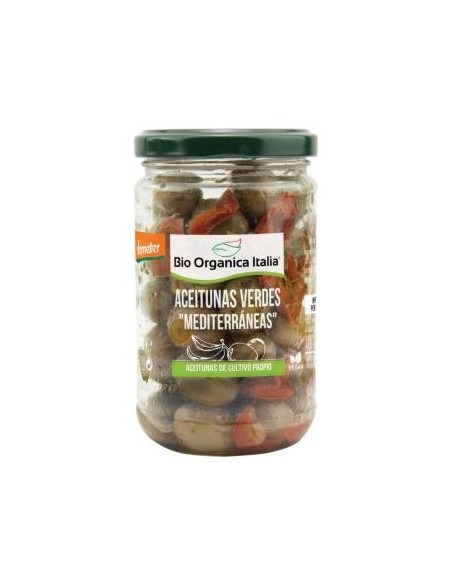 Aceitunas Verdes Mediterraneas 180Gr. Demeter de Bio Organica Italia