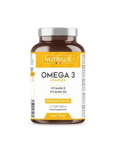 Omega 3 + Vitamina E y D3 Nutralie  60 Perlas Saludables