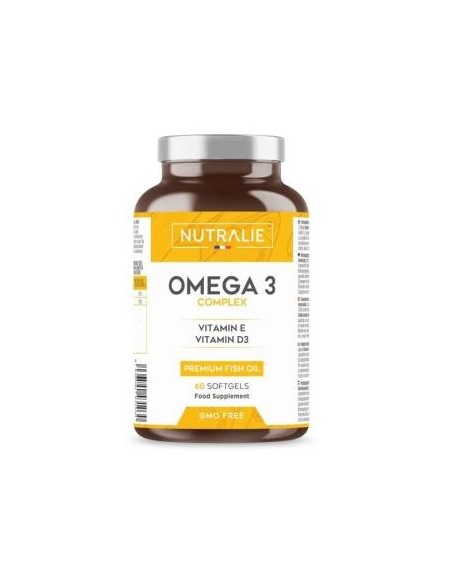 Omega 3 + Vitamina E y D3 Nutralie  60 Perlas Saludables