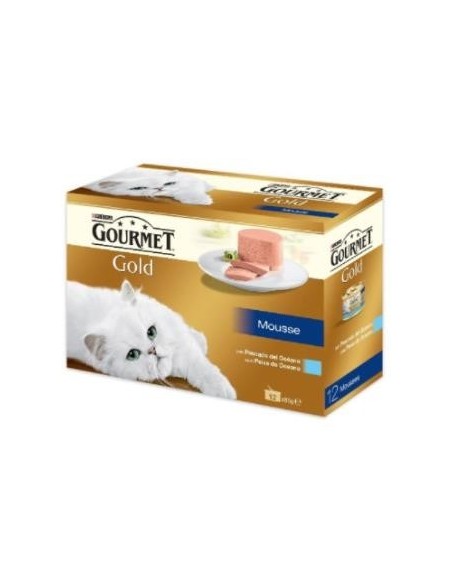 Gourmet Gold Mousse Pescado Oceano Caja 12X85 Gramos Purina Vet