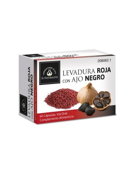 Levadura Roja Con Ajo Negro 60 Cápsulas  El Naturalista