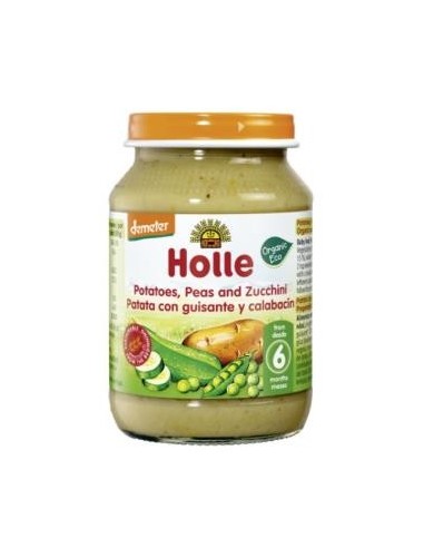 Potito Patata Guisantes Y Calabacin 6Meses 190 Gramos Holle