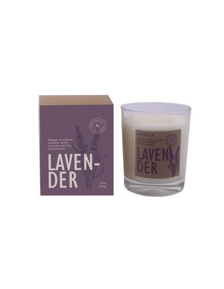 Vela Vaso Botvasl Lavanda 7,5X9Cm 1Ud Cerabella