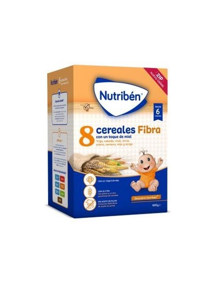Nutriben 8 Cereales Miel Fibra 600 Gramos Nutriben