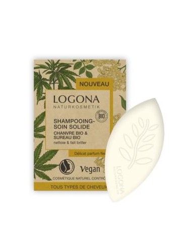 Champú Sólido Cáñamo-Sauco Logona 60g - Cuidado Natural
