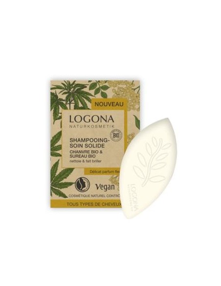 Champú Sólido Cáñamo-Sauco Logona 60g - Cuidado Natural