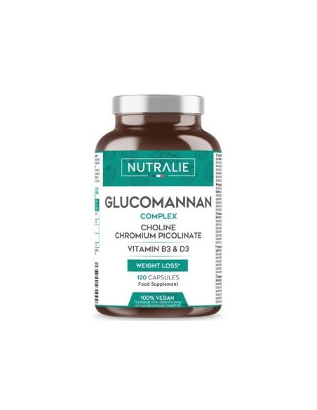 Glucomanano Colina Cromo Picolinato 120 cápsulas Nutralie