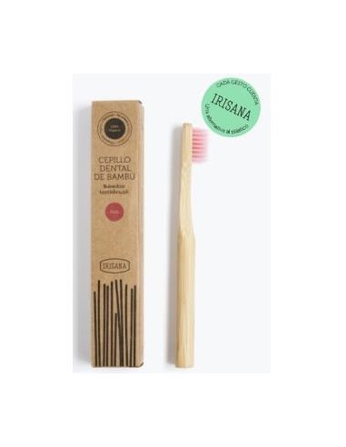 Escova de dentes infantil de bambu Rosa Irisana Ir01.Bkids.Rs