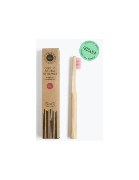 Escova de dentes infantil de bambu Rosa Irisana Ir01.Bkids.Rs