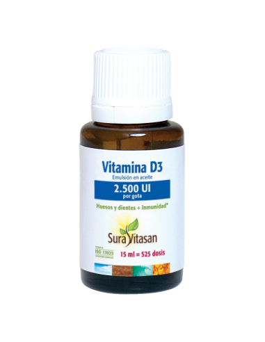 Pack 2 Vitamina D3 2.500Ui 15ml Sura Vitasan - Salud Óptima