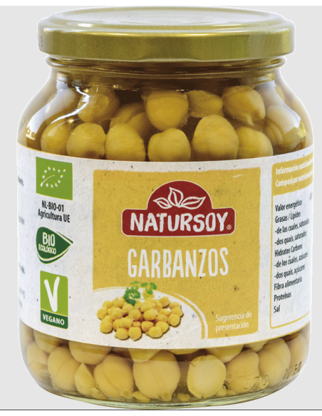 Garbanzos en conserva Natursoy 350g – Calidad y sabor natural