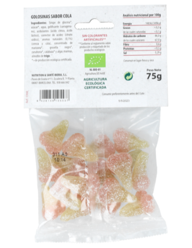 Cerezas de cola de goma Natursoy 75 g – Dulce y natural