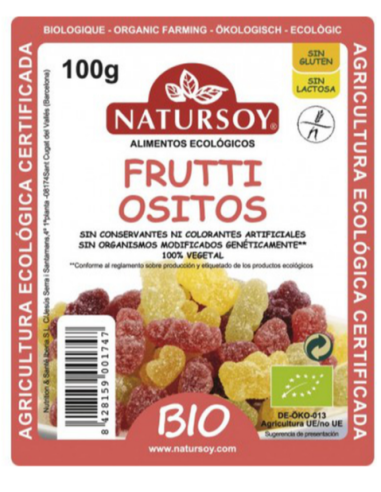 Frutti Ositos 100 g Natursoy – Snack Saludable y Delicioso