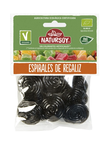 Regaliz Espiral Natursoy 75 g – Dulzura Natural y Saludable