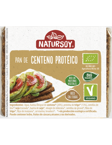 Pan de Centeno Protéico 250g Natursoy – Salud y Energía