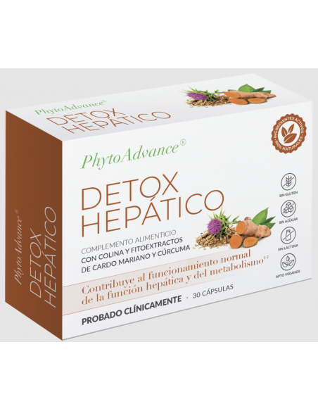 Phytoadvance Detox Hepático 30 cápsulas – Limpieza natural