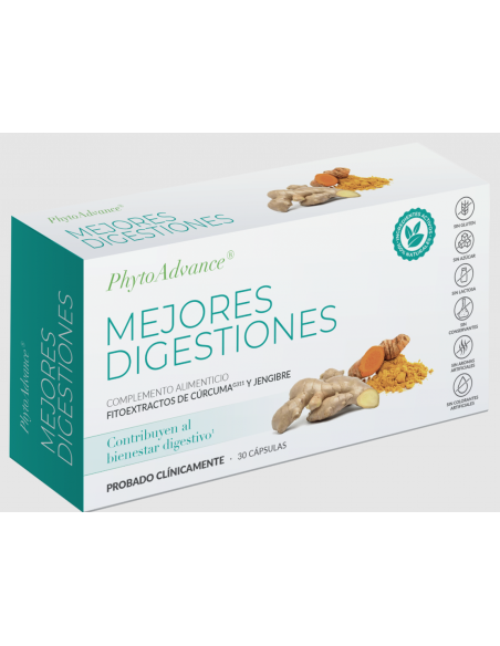Phytoadvance Mejores Digestiones 30Cap – Alivio Natural Fácil