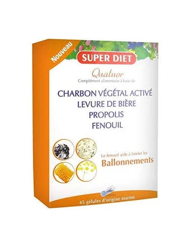 Cuarteto Hinojo Hinchazones 45 Cápsulas Superdiet Natural