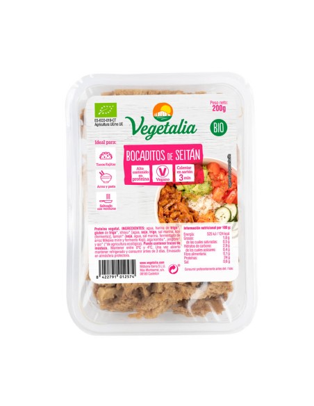 Bocaditos de Seitán Vegetalia 200g | Proteína Vegetal Saludable