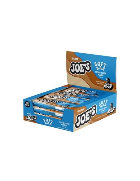 Weider Joes Soft Bar Cookie Dough 12x50g  Energía y Sabor