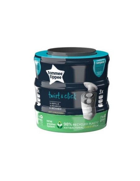 Tommee Tippee Sangenic Twist &Amp  Click Recam X 3 de Tommee Tippee