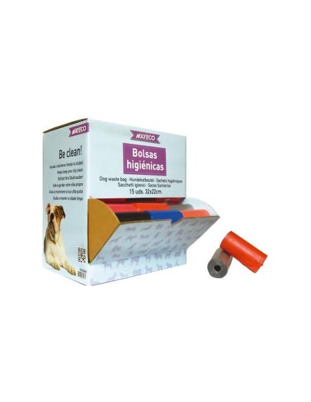 Display De 60 Rollos De 15 Bolsas Colores Surtidos de Nayeco Vet