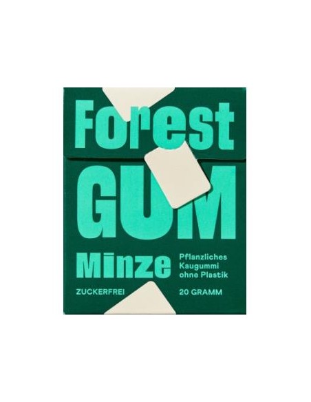 Chicle Sabor Menta 20Gr. Vegan de Forest Gum